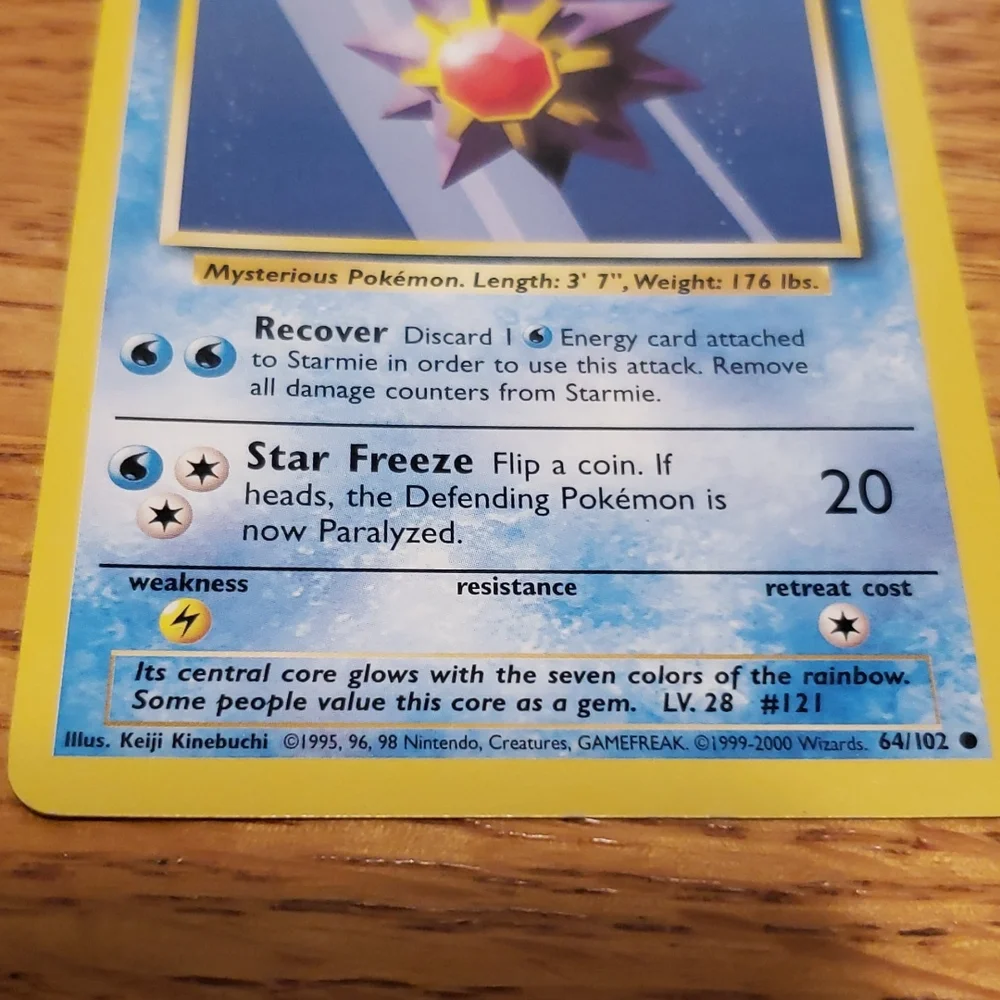 Starmie Pokémon Card 64/102